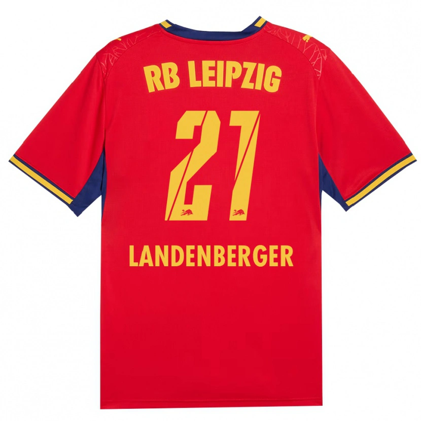 Danxen Hombre Camiseta Julia Landenberger #21 Azul Real Rojo Amarillo 2ª Equipación 2026/27 La Camisa México