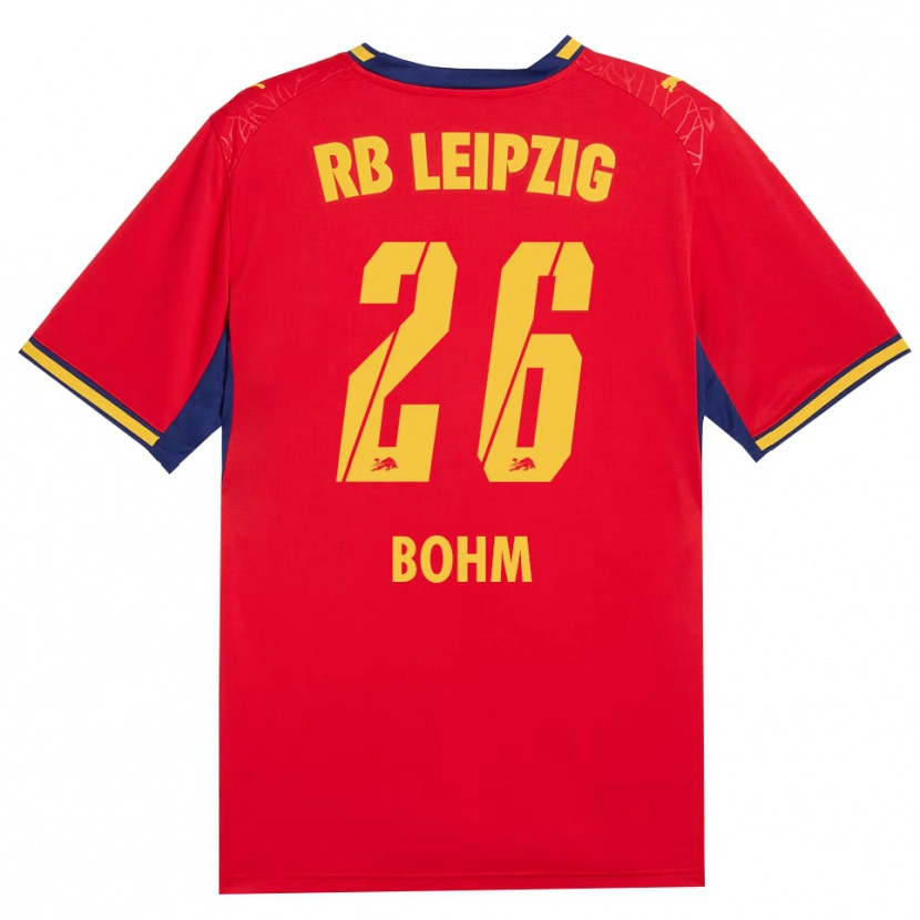 Danxen Hombre Camiseta Pepe Böhm #26 Azul Real Rojo Amarillo 2ª Equipación 2026/27 La Camisa México