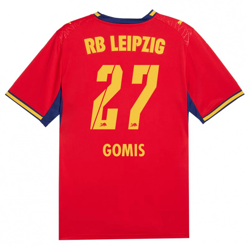 Danxen Hombre Camiseta Tidiam Gomis #27 Azul Real Rojo Amarillo 2ª Equipación 2026/27 La Camisa México