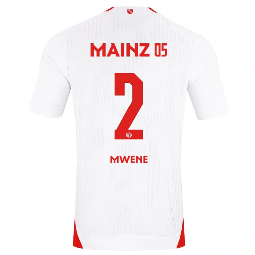 Danxen Hombre Camiseta Phillipp Mwene #2 Blanco Rojo Amarillo 2ª Equipación 2026/27 La Camisa México