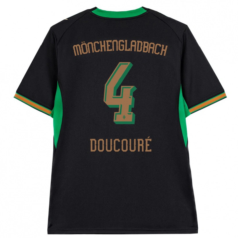 Danxen Hombre Camiseta Mamadou Doucoure #4 Negro Naranja Verde Marrón 2ª Equipación 2026/27 La Camisa México