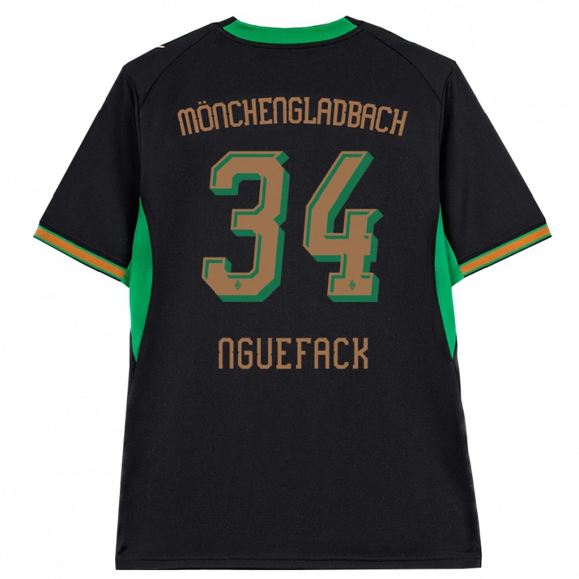 Danxen Hombre Camiseta Mathieu Nguefack #34 Negro Naranja Verde Marrón 2ª Equipación 2026/27 La Camisa México