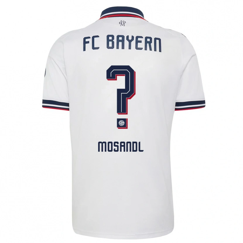 Danxen Hombre Camiseta Moritz Mosandl #0 Gris Blanco Rojo 2ª Equipación 2026/27 La Camisa México