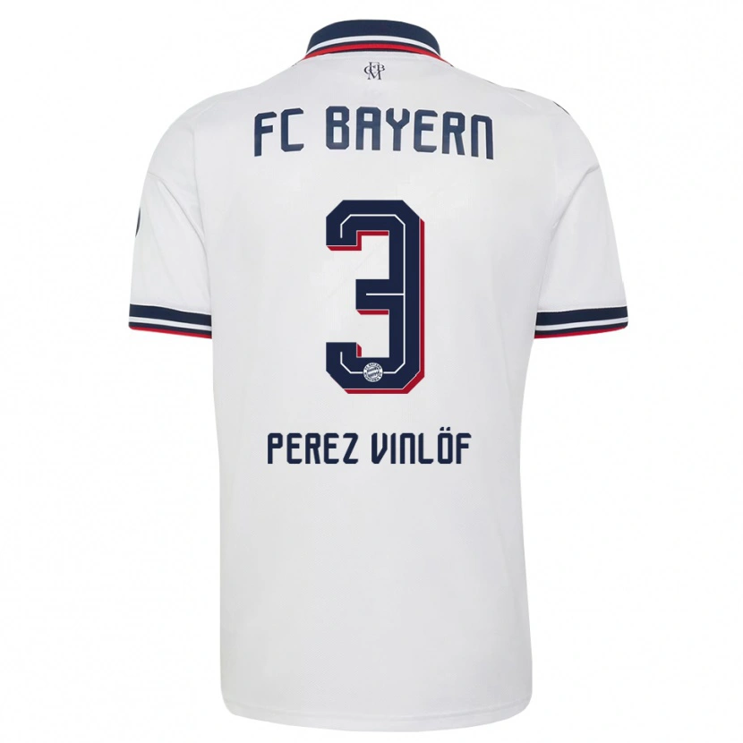 Danxen Hombre Camiseta Matteo Perez Vinlöf #3 Gris Blanco Rojo 2ª Equipación 2026/27 La Camisa México