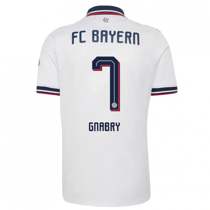 Danxen Hombre Camiseta Serge Gnabry #7 Gris Blanco Rojo 2ª Equipación 2026/27 La Camisa México