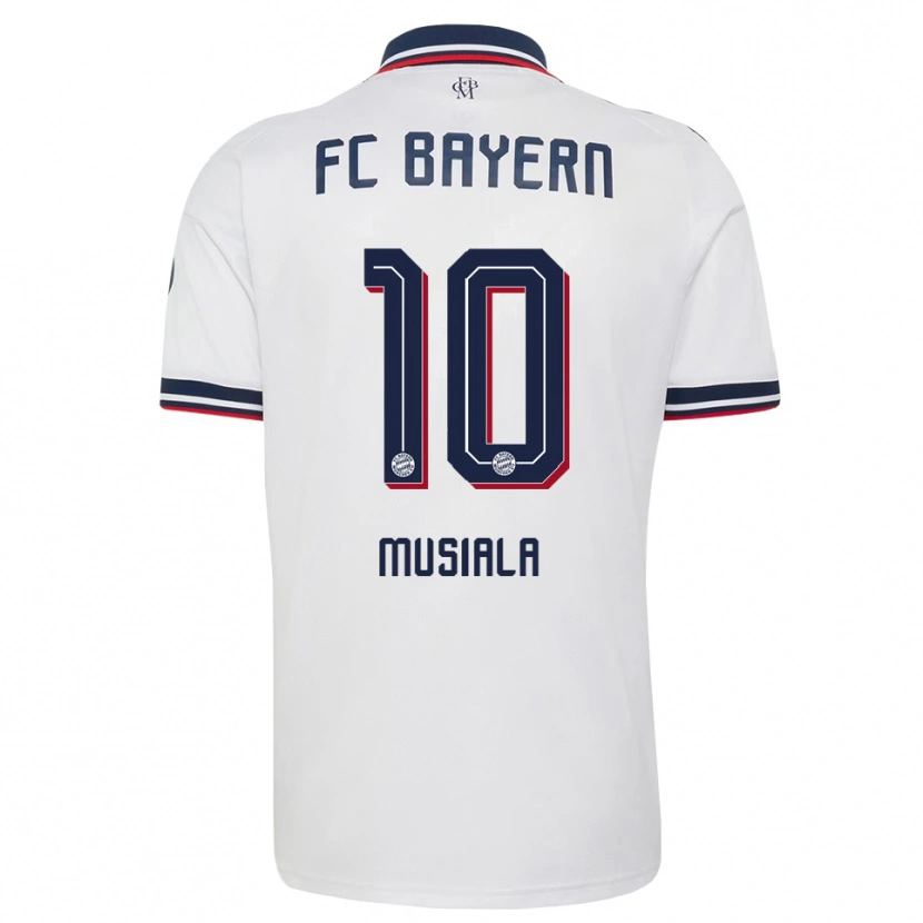 Danxen Hombre Camiseta Jamal Musiala #10 Gris Blanco Rojo 2ª Equipación 2026/27 La Camisa México
