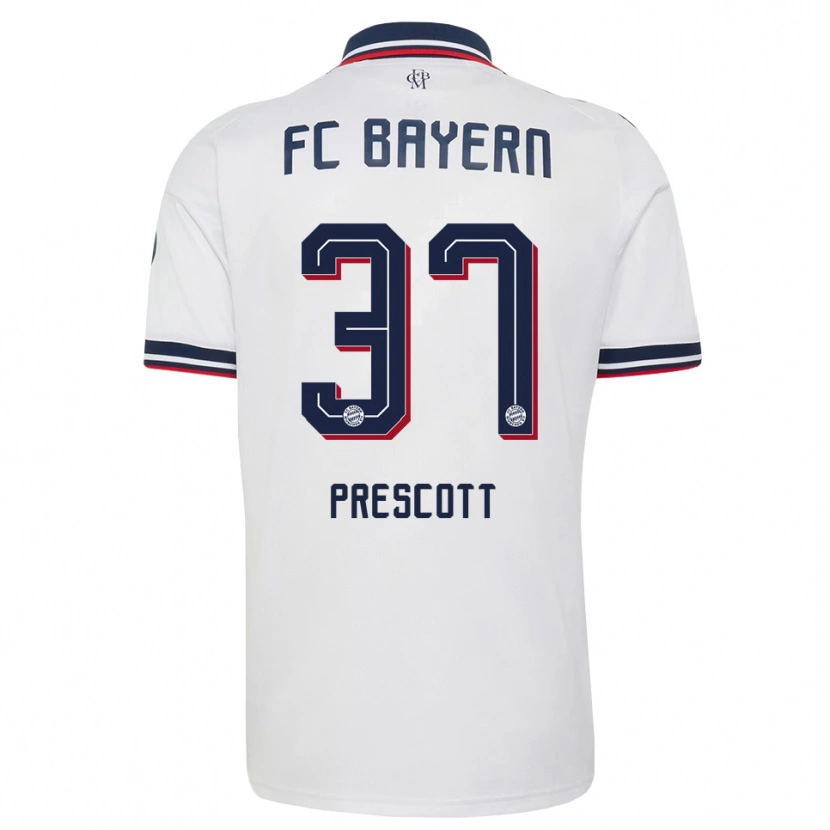 Danxen Hombre Camiseta Leonard Prescott #37 Gris Blanco Rojo 2ª Equipación 2026/27 La Camisa México