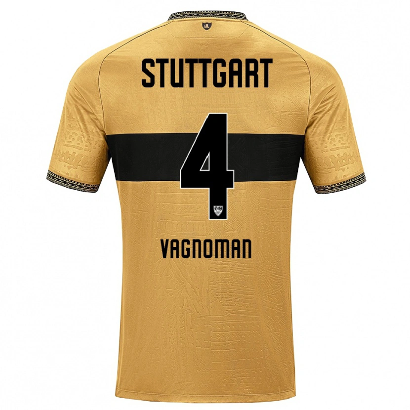 Danxen Hombre Camiseta Josha Vagnoman #4 Blanco Negro Marrón 2ª Equipación 2026/27 La Camisa México