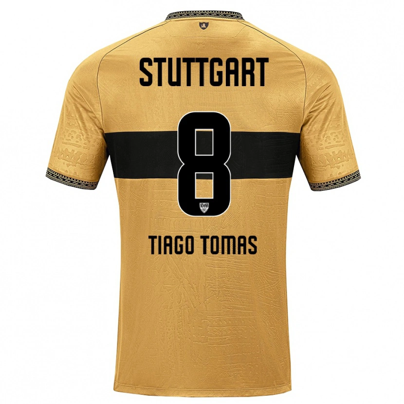 Danxen Hombre Camiseta Tiago Tomás #8 Blanco Negro Marrón 2ª Equipación 2026/27 La Camisa México