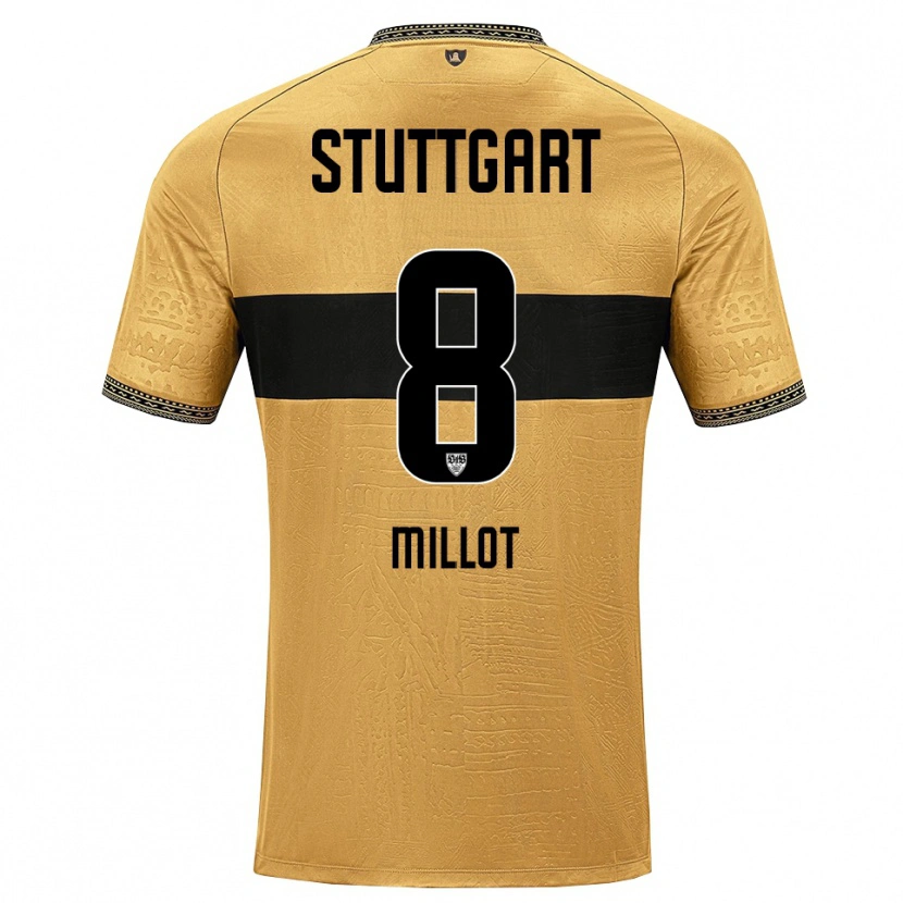Danxen Hombre Camiseta Enzo Millot #8 Blanco Negro Marrón 2ª Equipación 2026/27 La Camisa México