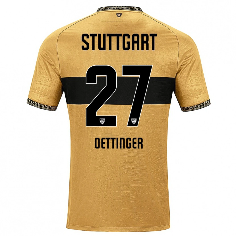 Danxen Hombre Camiseta Jannik Oettinger #27 Blanco Negro Marrón 2ª Equipación 2026/27 La Camisa México