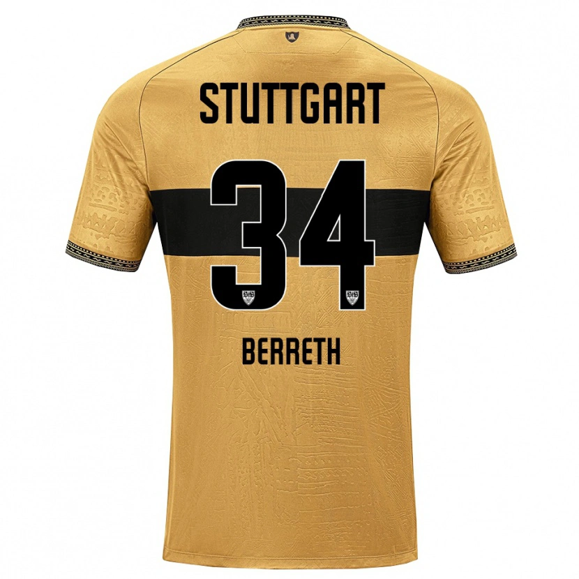 Danxen Hombre Camiseta Luca Berreth #34 Blanco Negro Marrón 2ª Equipación 2026/27 La Camisa México