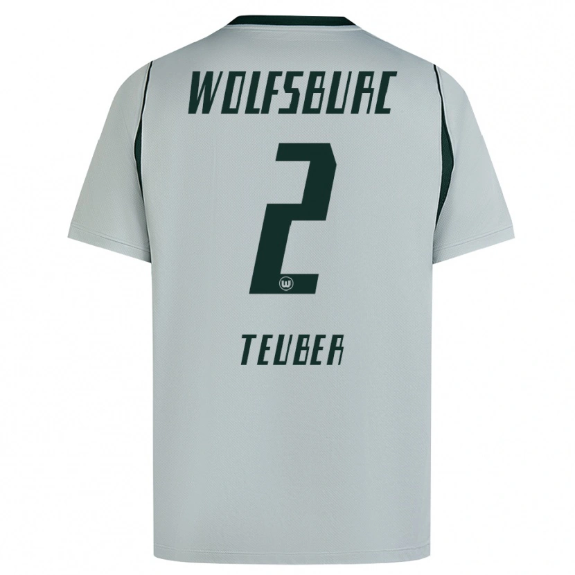 Danxen Hombre Camiseta Julius Teuber #2 Verde Gris 2ª Equipación 2026/27 La Camisa México