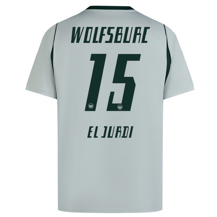 Danxen Hombre Camiseta Joud El Jurdi #15 Verde Gris 2ª Equipación 2026/27 La Camisa México