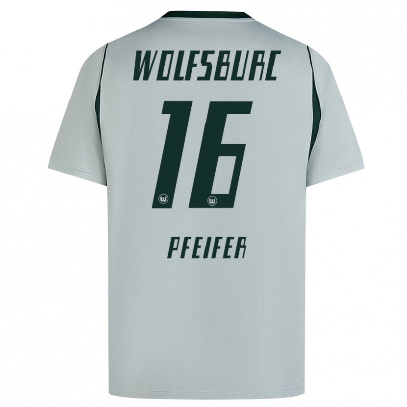 Danxen Hombre Camiseta Leo Pfeifer #16 Verde Gris 2ª Equipación 2026/27 La Camisa México