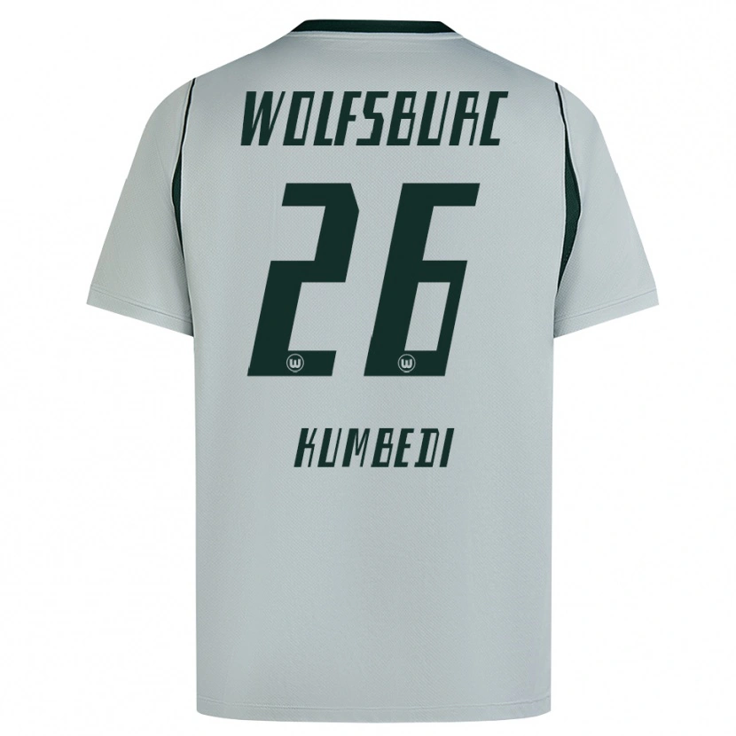 Danxen Hombre Camiseta Saël Kumbedi #26 Verde Gris 2ª Equipación 2026/27 La Camisa México