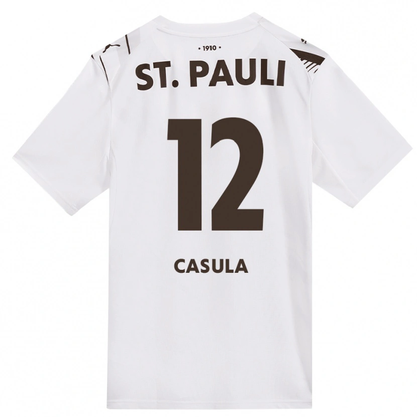 Danxen Hombre Camiseta David Casula #12 Café Blanco Rojo 2ª Equipación 2026/27 La Camisa México