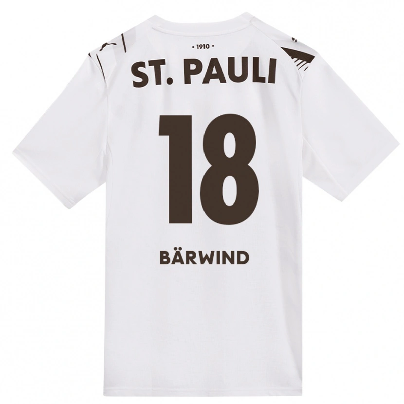 Danxen Hombre Camiseta Jonas Bärwind #18 Café Blanco Rojo 2ª Equipación 2026/27 La Camisa México
