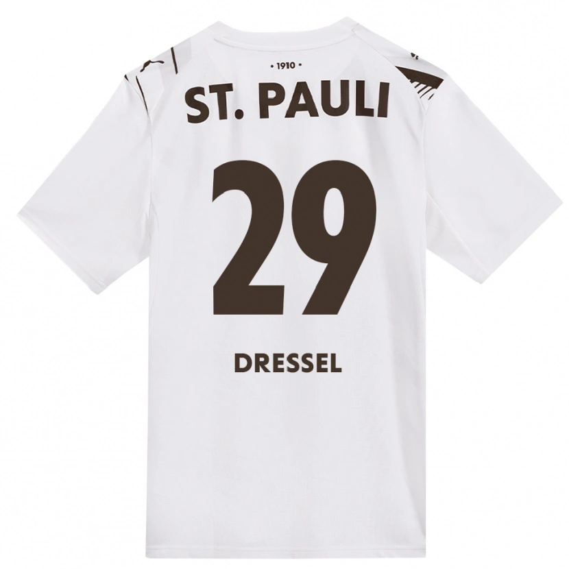 Danxen Hombre Camiseta Henry Dressel #29 Café Blanco Rojo 2ª Equipación 2026/27 La Camisa México