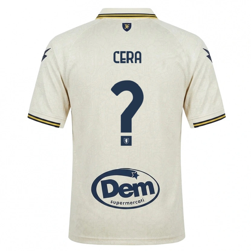 Danxen Hombre Camiseta Luigi Cera #0 Oldlace Amarillo Negro 2ª Equipación 2026/27 La Camisa México