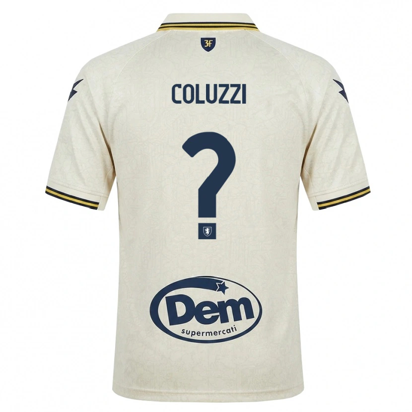 Danxen Hombre Camiseta Alessandro Coluzzi #0 Oldlace Amarillo Negro 2ª Equipación 2026/27 La Camisa México