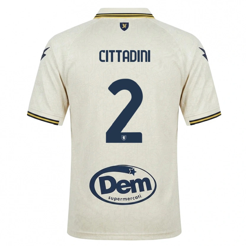 Danxen Hombre Camiseta Giorgio Cittadini #2 Oldlace Amarillo Negro 2ª Equipación 2026/27 La Camisa México