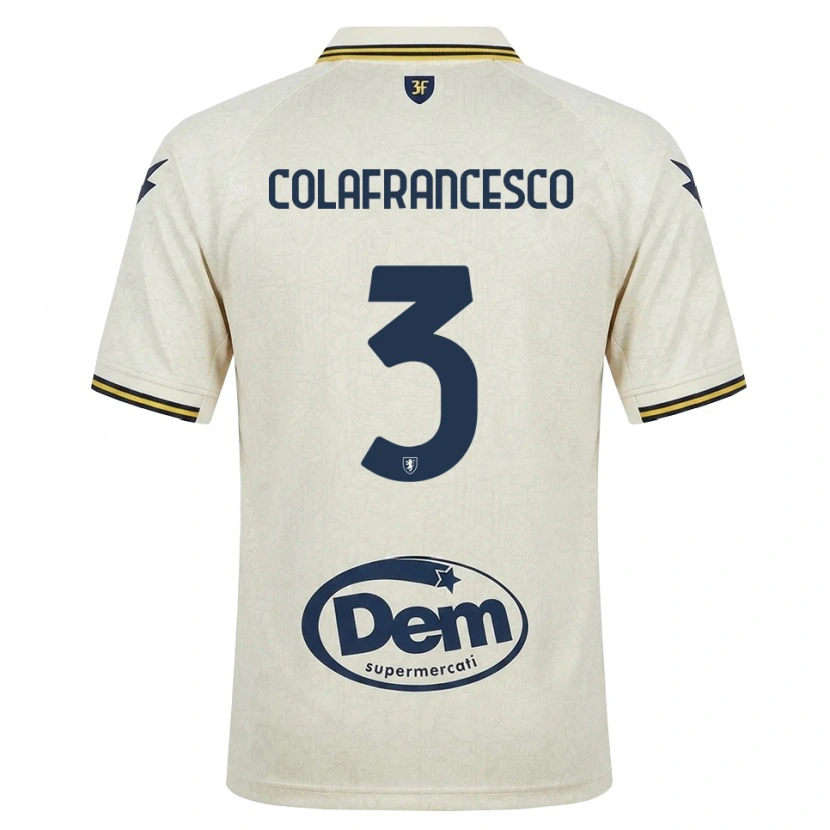 Danxen Hombre Camiseta Filippo Colafrancesco #3 Oldlace Amarillo Negro 2ª Equipación 2026/27 La Camisa México