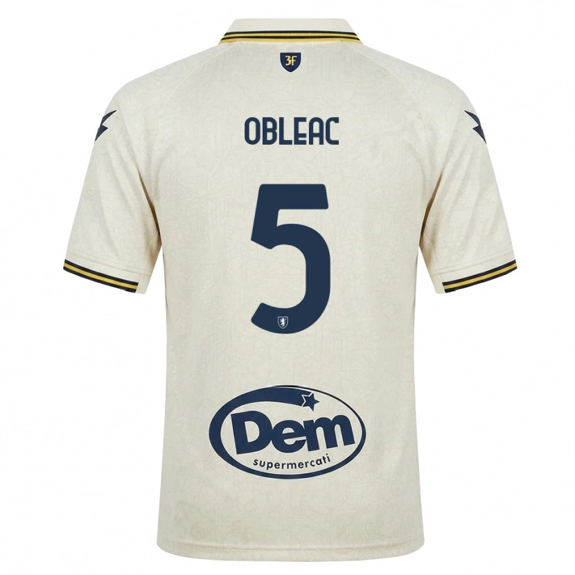Danxen Hombre Camiseta Matteo Obleac #5 Oldlace Amarillo Negro 2ª Equipación 2026/27 La Camisa México