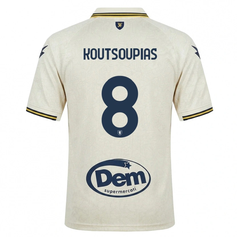 Danxen Hombre Camiseta Ilias Koutsoupias #8 Oldlace Amarillo Negro 2ª Equipación 2026/27 La Camisa México