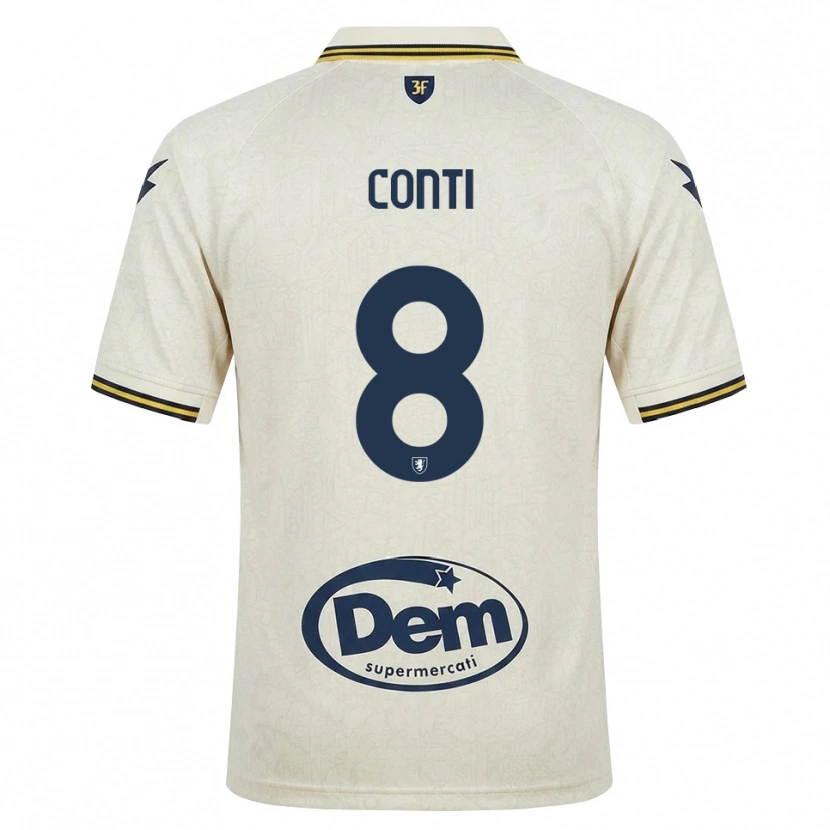 Danxen Hombre Camiseta Michelangelo Conti #8 Oldlace Amarillo Negro 2ª Equipación 2026/27 La Camisa México