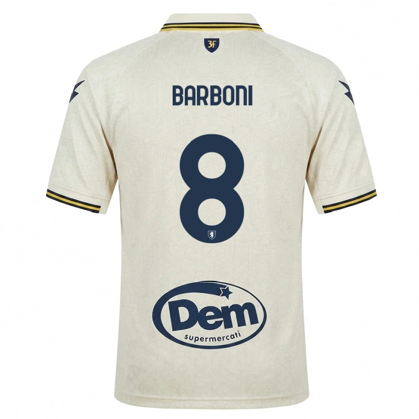 Danxen Hombre Camiseta David Barboni #8 Oldlace Amarillo Negro 2ª Equipación 2026/27 La Camisa México