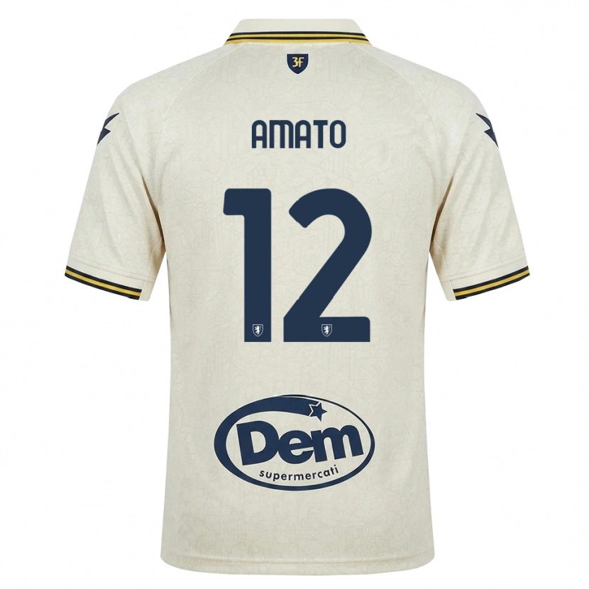 Danxen Hombre Camiseta Luca Amato #12 Oldlace Amarillo Negro 2ª Equipación 2026/27 La Camisa México