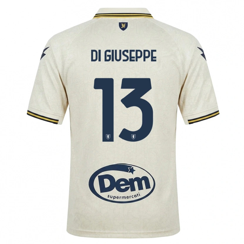 Danxen Hombre Camiseta Cristian Di Giuseppe #13 Oldlace Amarillo Negro 2ª Equipación 2026/27 La Camisa México