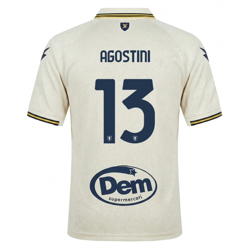 Danxen Hombre Camiseta Domenico Agostini #13 Oldlace Amarillo Negro 2ª Equipación 2026/27 La Camisa México