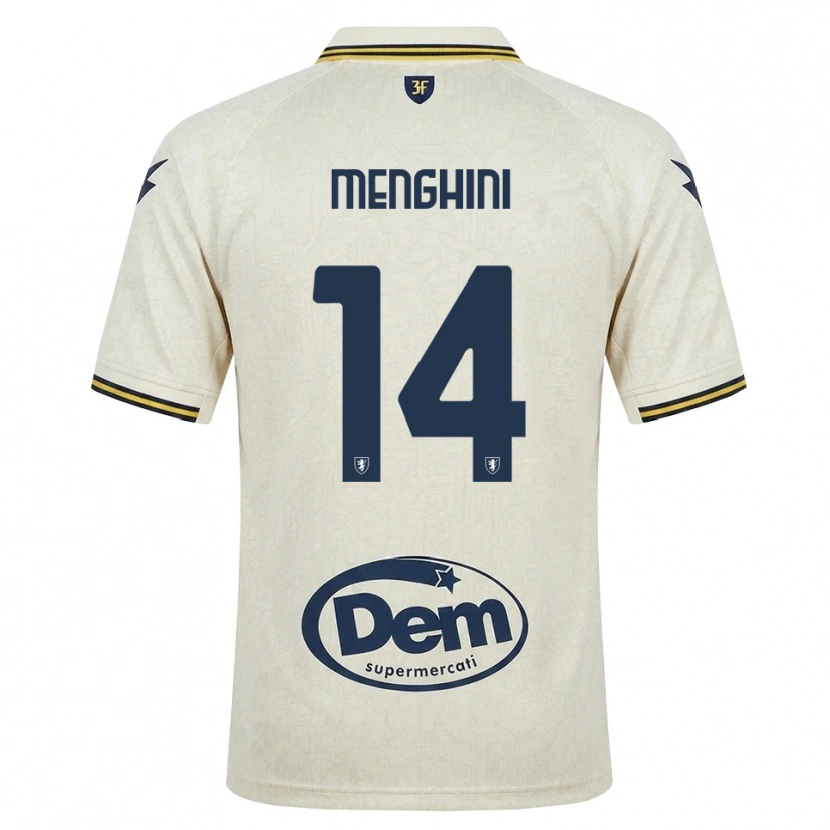 Danxen Hombre Camiseta Lorenzo Menghini #14 Oldlace Amarillo Negro 2ª Equipación 2026/27 La Camisa México