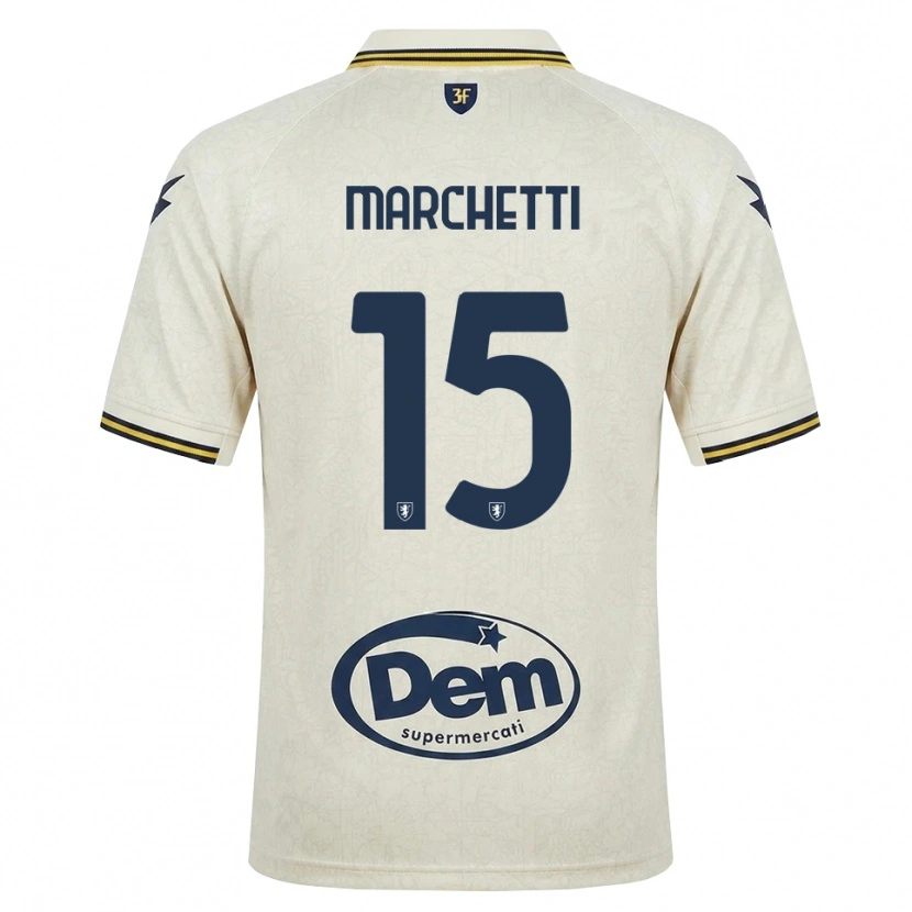 Danxen Hombre Camiseta Matteo Marchetti #15 Oldlace Amarillo Negro 2ª Equipación 2026/27 La Camisa México