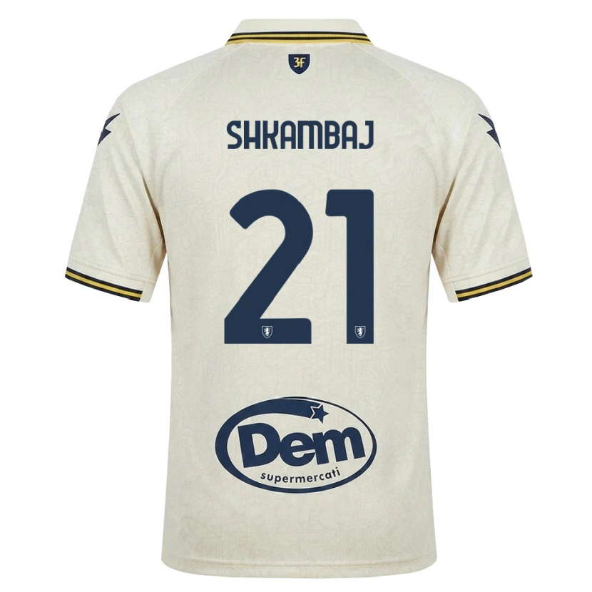 Danxen Hombre Camiseta Ardit Shkambaj #21 Oldlace Amarillo Negro 2ª Equipación 2026/27 La Camisa México