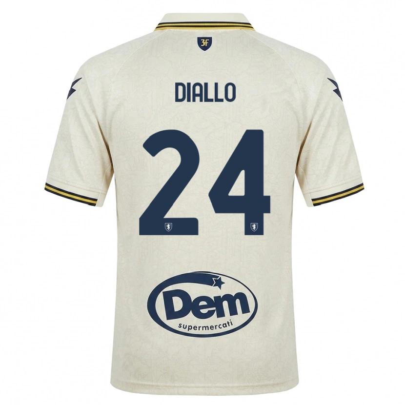 Danxen Hombre Camiseta Abdoul Diallo #24 Oldlace Amarillo Negro 2ª Equipación 2026/27 La Camisa México