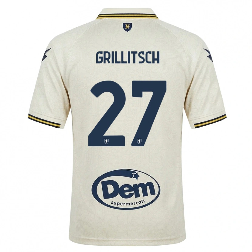 Danxen Hombre Camiseta Florian Grillitsch #27 Oldlace Amarillo Negro 2ª Equipación 2026/27 La Camisa México