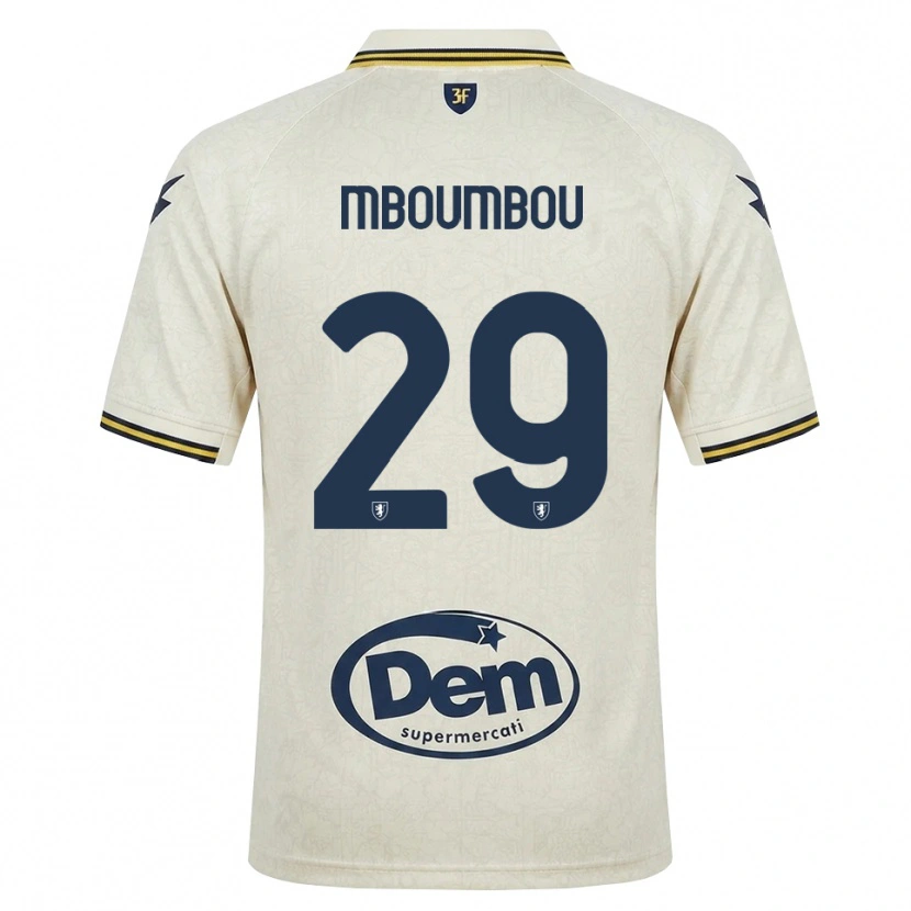 Danxen Hombre Camiseta Arnaud Mboumbou #29 Oldlace Amarillo Negro 2ª Equipación 2026/27 La Camisa México