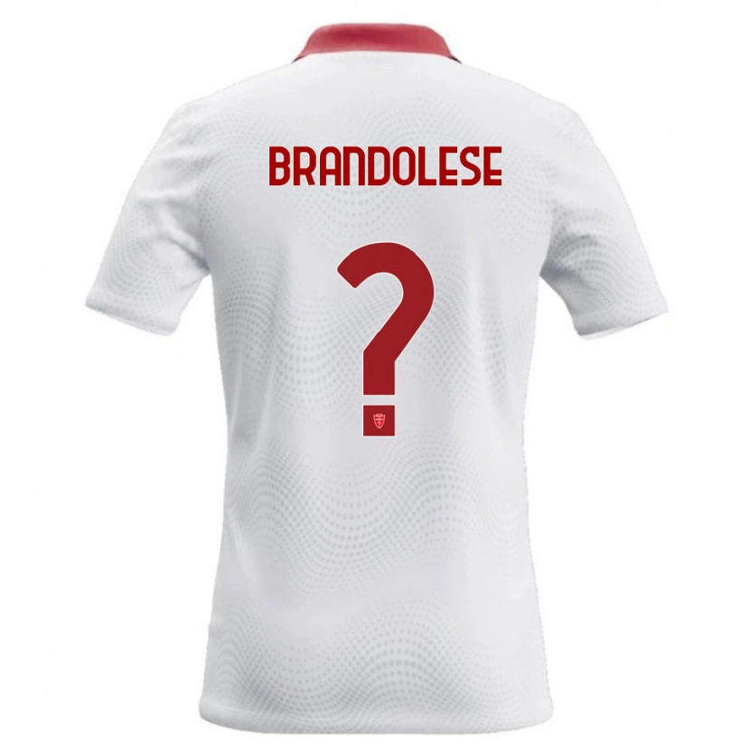 Danxen Hombre Camiseta Benedetto Brandolese #0 Blanco Rojo 2ª Equipación 2026/27 La Camisa México
