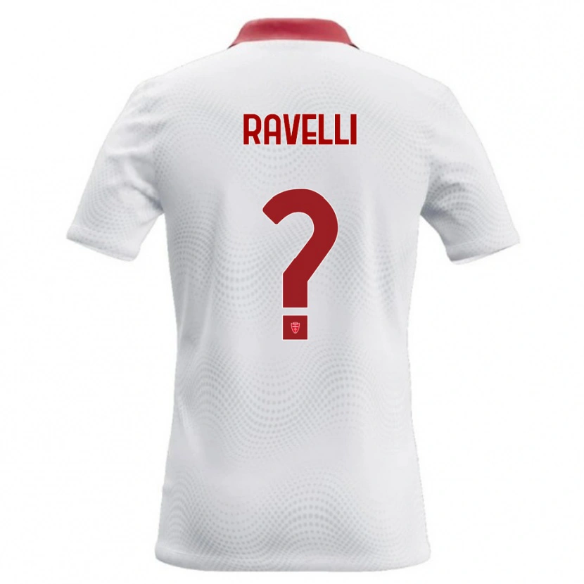 Danxen Hombre Camiseta Etienne Ravelli #0 Blanco Rojo 2ª Equipación 2026/27 La Camisa México