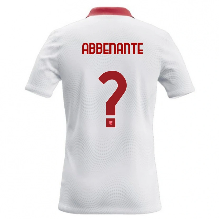 Danxen Hombre Camiseta Alessandro Abbenante #0 Blanco Rojo 2ª Equipación 2026/27 La Camisa México