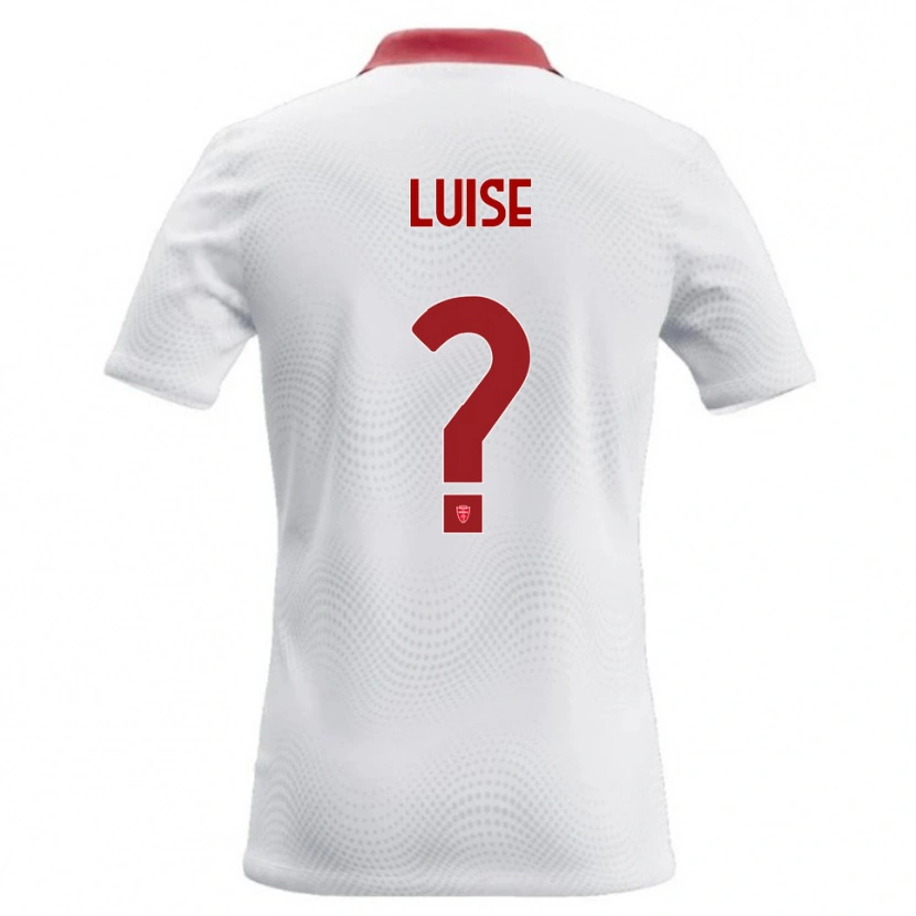Danxen Hombre Camiseta Marco Luise #0 Blanco Rojo 2ª Equipación 2026/27 La Camisa México