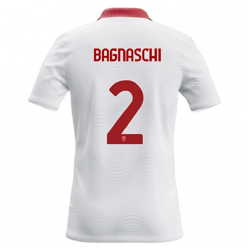 Danxen Hombre Camiseta Alessandro Bagnaschi #2 Blanco Rojo 2ª Equipación 2026/27 La Camisa México