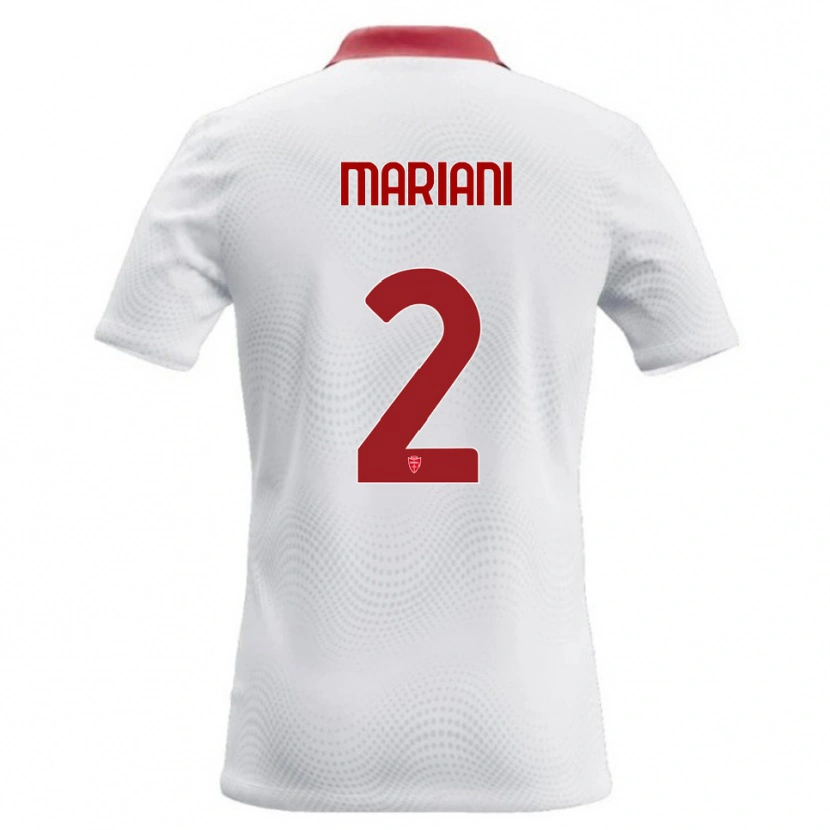 Danxen Hombre Camiseta Christian Mariani #2 Blanco Rojo 2ª Equipación 2026/27 La Camisa México