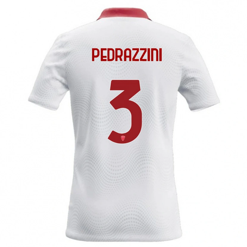 Danxen Hombre Camiseta Carlo Pedrazzini #3 Blanco Rojo 2ª Equipación 2026/27 La Camisa México