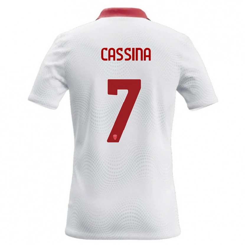 Danxen Hombre Camiseta Tommaso Cassina #7 Blanco Rojo 2ª Equipación 2026/27 La Camisa México