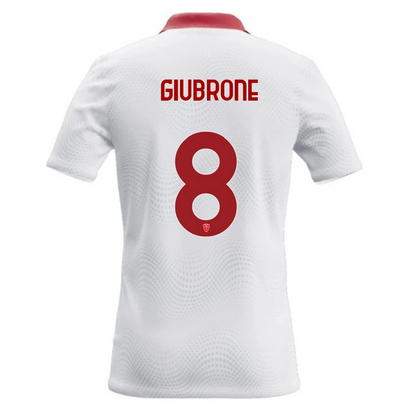 Danxen Hombre Camiseta Mario Giubrone #8 Blanco Rojo 2ª Equipación 2026/27 La Camisa México