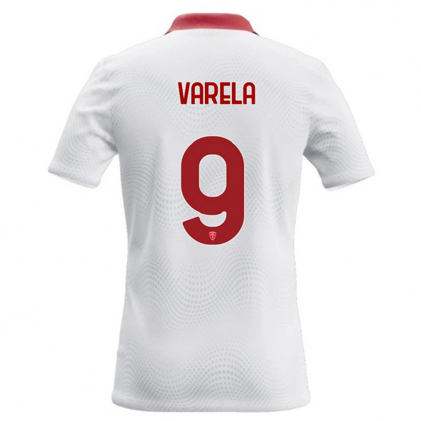 Danxen Hombre Camiseta Gustavo Varela #9 Blanco Rojo 2ª Equipación 2026/27 La Camisa México